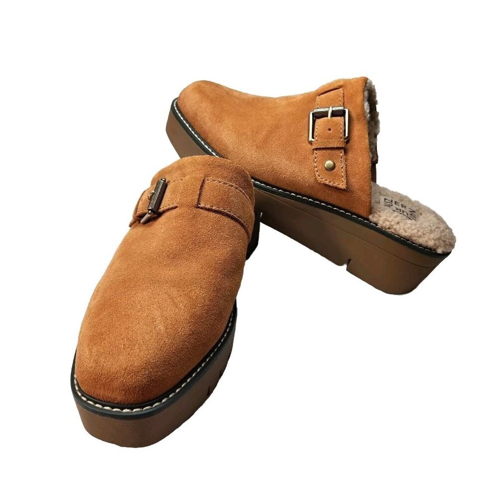 Naturalizer Women's size 9 M Mule Suede Slip On Platform Golden Maple (372)
